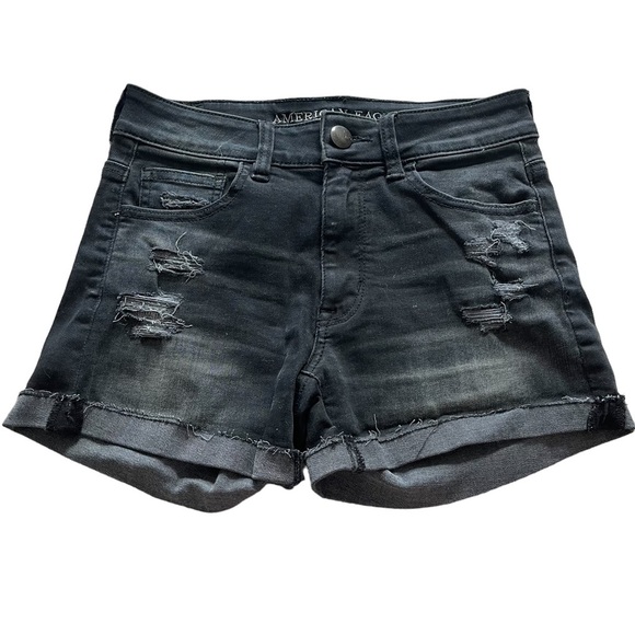 American Eagle Outfitters Women’s  Hi-rise Shortie Short Super, Super Stretch - Picture 1 of 5